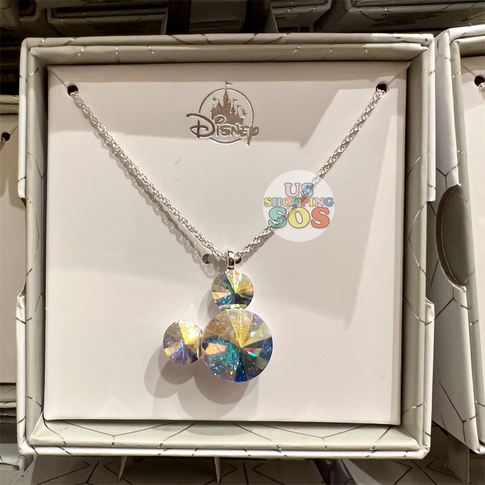 DLR - Disney Parks Jewelry in Box - Mickey Icon Sparkling Rhinestone Necklace