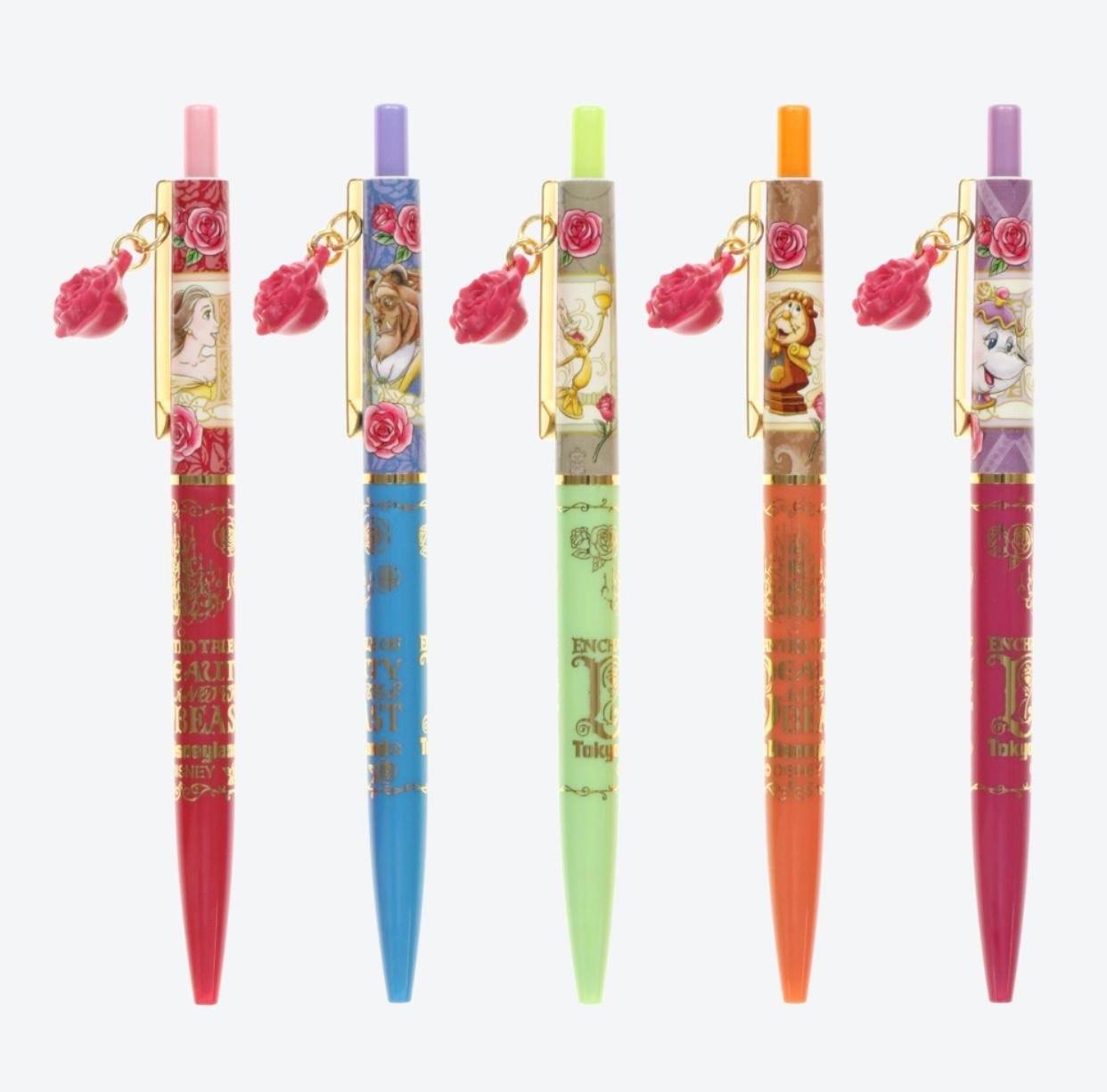 TDR - Enchanted Tale of Beauty and the Beast Collection - Ballpoint Pen Set of 5