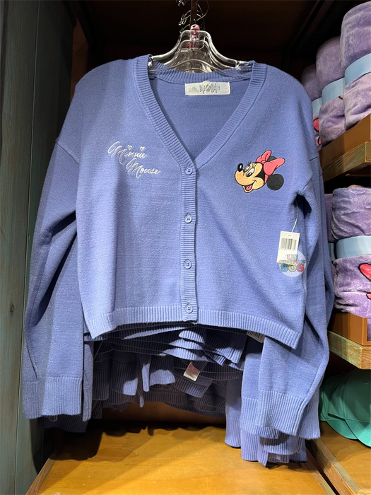 DLR Minnie Mouse Button Up Cornflower Cardigan Adult