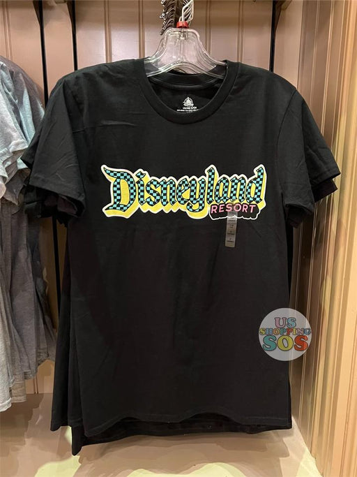 DLR - Graphic T-shirt - Disneyland Checker Logo (Adult) (Black)