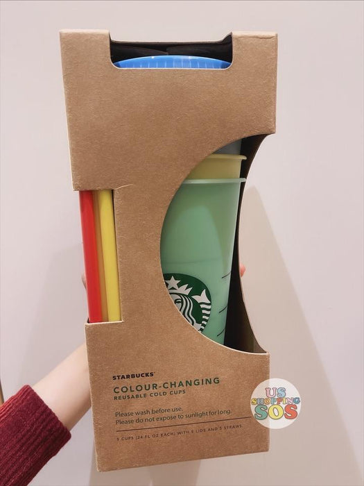 Starbucks Reusable Color Changing Cold Cup Collection Pack of