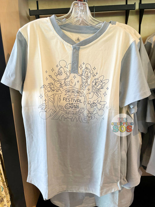WDW - Epcot Festival of the Arts 2022 - Mickey & Friends Henley T-Shirt (Adult)
