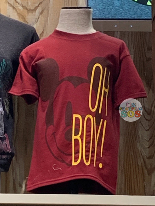 DLR - Graphic T-shirt - Mickey “Oh Boy!” (Youth) (Burgundy)