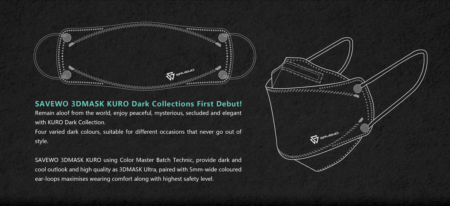 SAVEWO 3DMASK Kuro Collection - Darksoul Black
