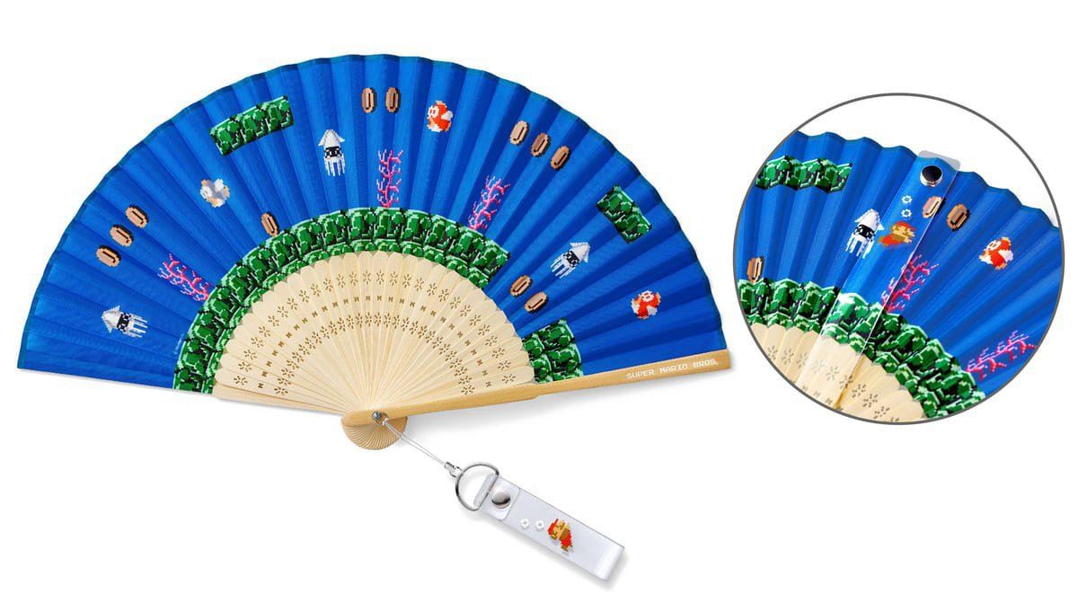 Japan Nintendo - Super Mario Travel - Underwater Course Folding Fan