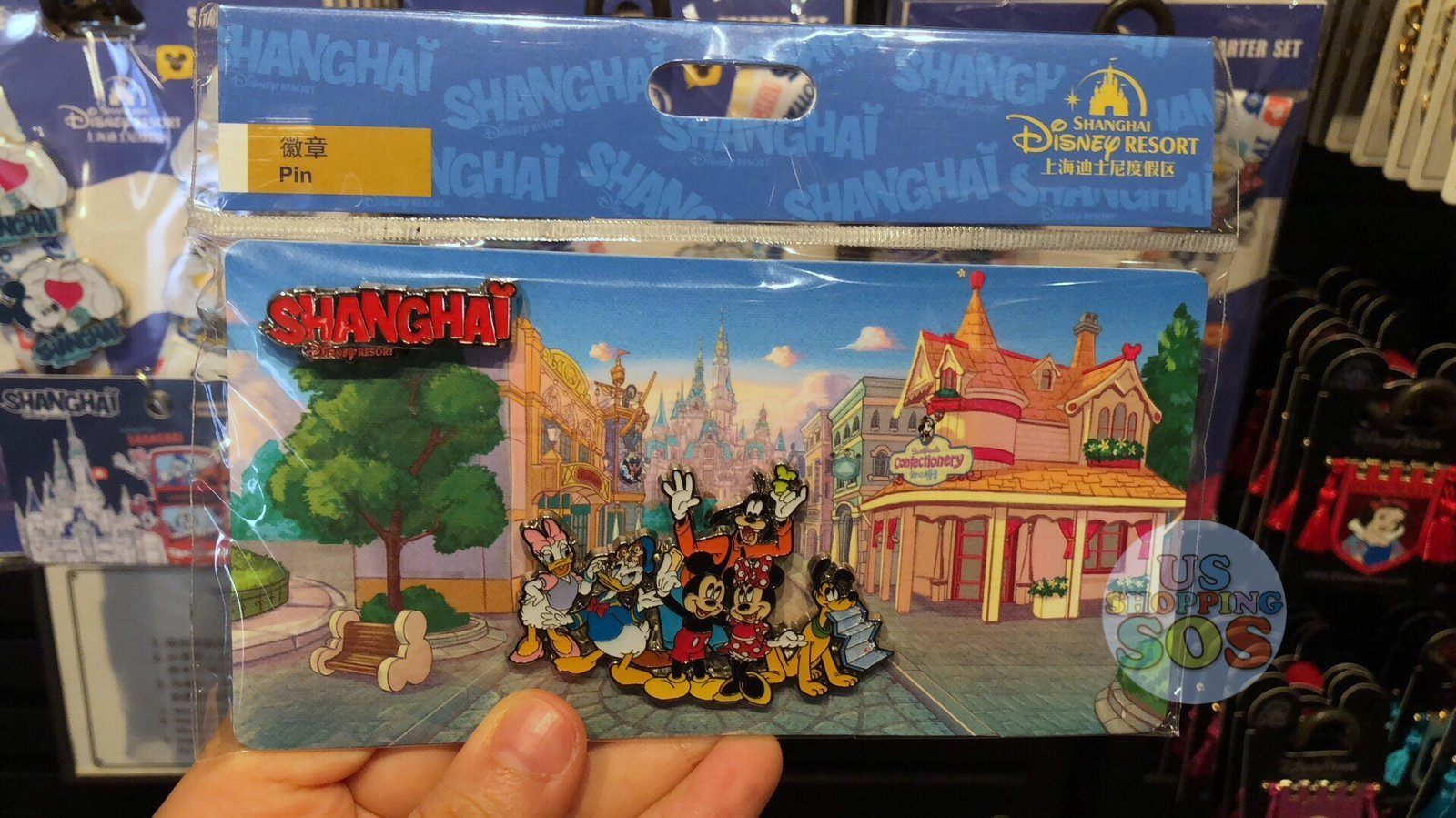 SHDL - I Mickey SH Collection - Pin x Post Card "Mickey & Friends"