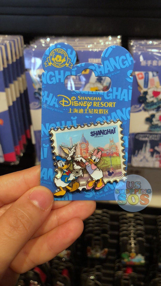 SHDL - I Mickey SH Collection - Pin x Stamp Shape - Donald & Daisy Duck