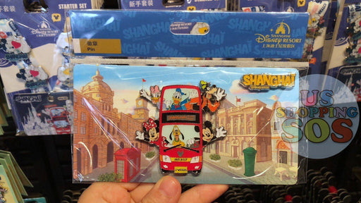 SHDL - I Mickey SH Collection - Pin x Post Card "Shanghai Disney Resort Bus"