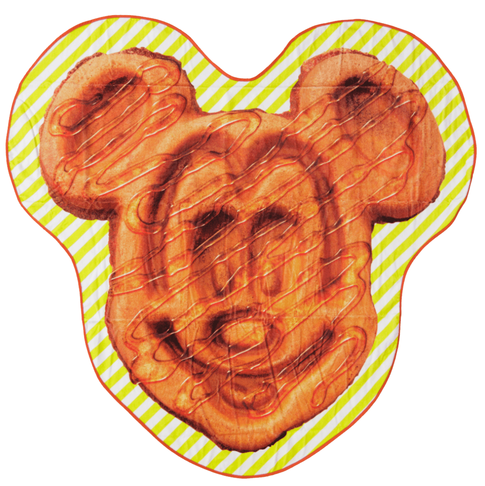 TDR - Food Theme - Die Cut Bath Towel x Mickey Mouse Waffle