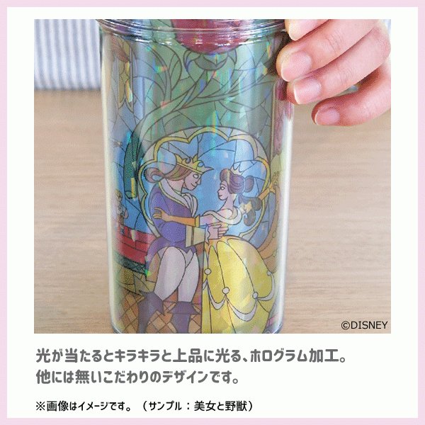 Japan Exclusive -Disney Stained Glass Style Princess Hot & Cool Mug 400 ml